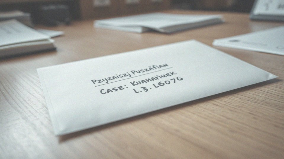 Dlaczego numer sprawy jest ważny przy adresowaniu koperty?
